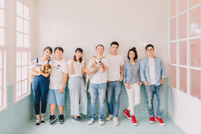 自然風格全家福